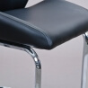 Chaise de salle à manger design métal et PU noir (lot de 2) Palazio
