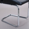 Chaise de salle à manger design métal et PU noir (lot de 2) Palazio