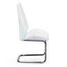 Chaise de salle à manger design métal et PU blanc (lot de 2) Palazio