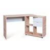 Bureau contemporain modulable chêne clair/blanc Philippe