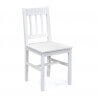 Chaise de cuisine contemporaine en pin massif blanc (lot de 2) Dona