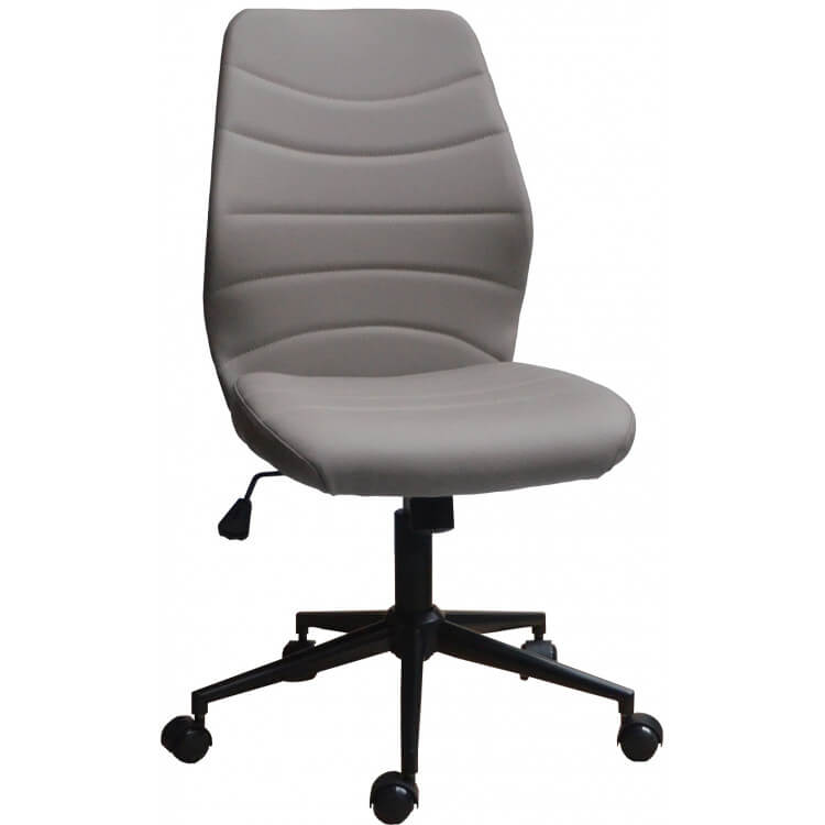 Chaise de bureau design en PU gris Gina