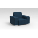 Fauteuil design 1 place en tissu bleu Sofiane