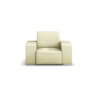 Fauteuil design 1 place en cuir beige Sofiane