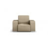 Fauteuil design 1 place en cuir taupe Sofiane