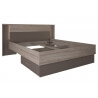 Lit adulte contemporain noyer/lave Atila