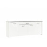 Buffet/bahut contemporain 216 cm blanc perle/gris Torento