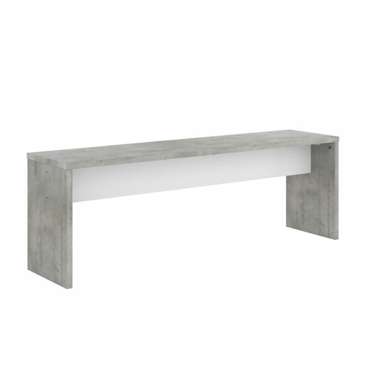 Banc contemporain blanc perle/gris (lot de 2) Torento