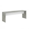 Banc contemporain blanc perle/gris (lot de 2) Torento