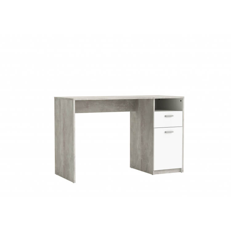 Bureau contemporain coloris blanc/béton Edsone