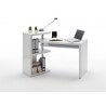 Bureau informatique design laqué blanc brillant Parisse