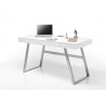 Bureau informatique design laqué blanc mat Martial