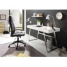 Bureau informatique design laqué blanc mat Martial