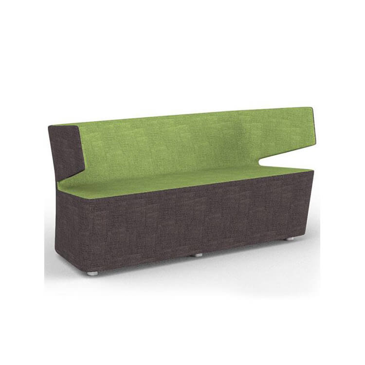 Canapé 2 places en tissu anthracite/vert Jordana