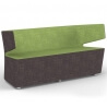 Canapé 2 places en tissu anthracite/vert Jordana