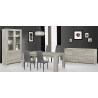 Buffet/bahut contemporain 210 cm coloris chêne gris Vigo