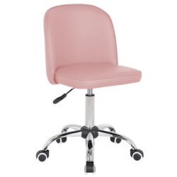 Chaise De Bureau Enfant Design En Pu Rose Clair Augustine Matelpro