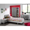 Bureau enfant contemporain blanc/gris Betty