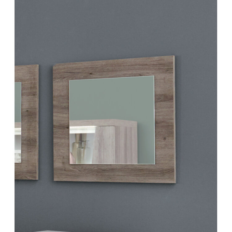 Miroir de salle à manger carré coloris chêne Saphir