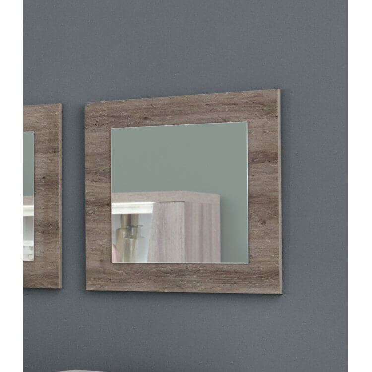 Miroir carré contemporain coloris marron Maxime