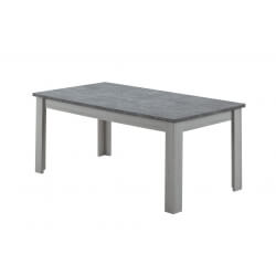 Table de salle à manger contemporaine chêne clair/gris béton Emmanuelle