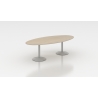 Table de réunion ovale acacia clair Erika