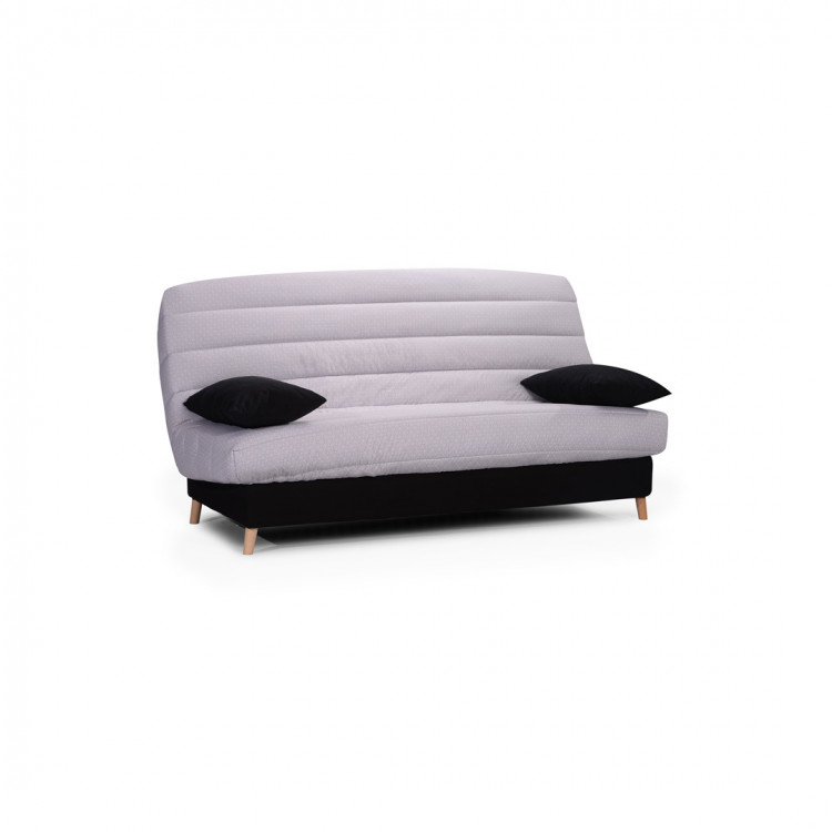 Banquette clic-clac noir/beige imprimé Yourie