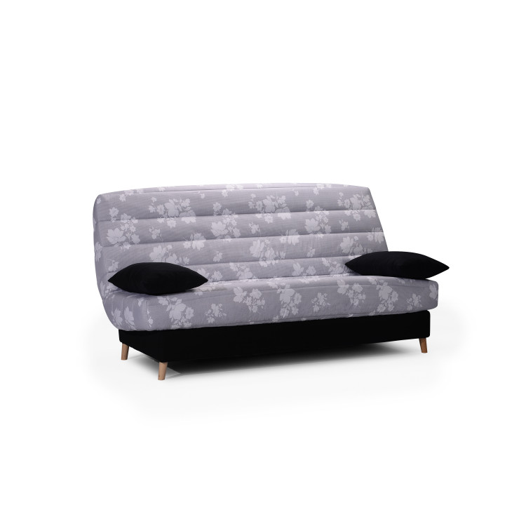 Banquette clic-clac noir/imprimé floral Yourie