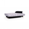 Banquette clic-clac noir/imprimé floral Yourie