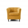 Fauteuil cabriolet contemporain en tissu jaune Jerrico