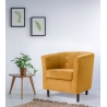 Fauteuil cabriolet contemporain en tissu jaune Jerrico