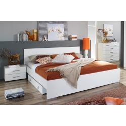 Tiroir-lit contemporain coloris blanc Laurana