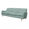 Canapé fixe contemporain 3 places en tissu vert clair Carole