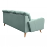 Canapé fixe contemporain 3 places en tissu vert clair Carole
