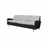 Canapé fixe contemporain 3 places en tissu gris/anthracite Carole