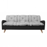 Canapé fixe contemporain 3 places en tissu gris/anthracite Carole