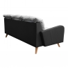 Canapé fixe contemporain 3 places en tissu gris/anthracite Carole