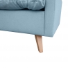 Canapé d'angle fixe contemporain en tissu bleu clair Carole