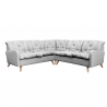 Canapé d'angle fixe contemporain en tissu gris Carole