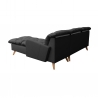 Canapé d'angle fixe réversible contemporain 216 cm en tissu anthracite Carole
