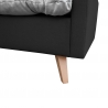 Canapé d'angle fixe réversible contemporain 216 cm en tissu gris/anthracite Carole