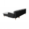 Canapé d'angle fixe réversible contemporain 280 cm en tissu gris/anthracite Carole