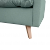 Canapé d'angle fixe panoramique contemporain en tissu vert clair Carole