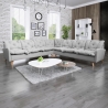 Canapé d'angle fixe contemporain en tissu gris Carole II
