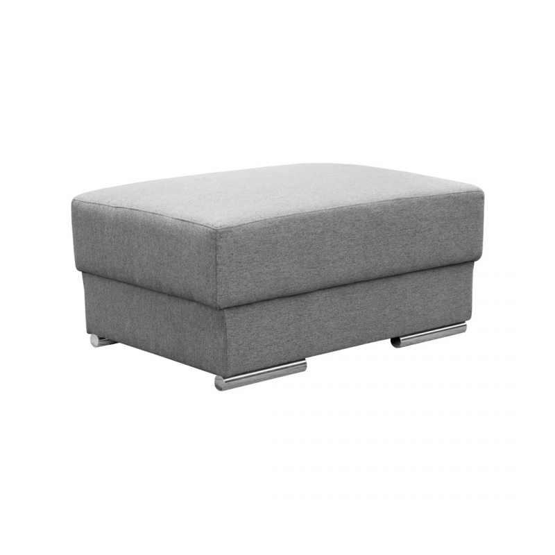 Pouf rectangulaire contemporain en tissu gris Electra Matelpro