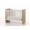 Lit bébé évolutif contemporain chêne royal/blanc Myrtille