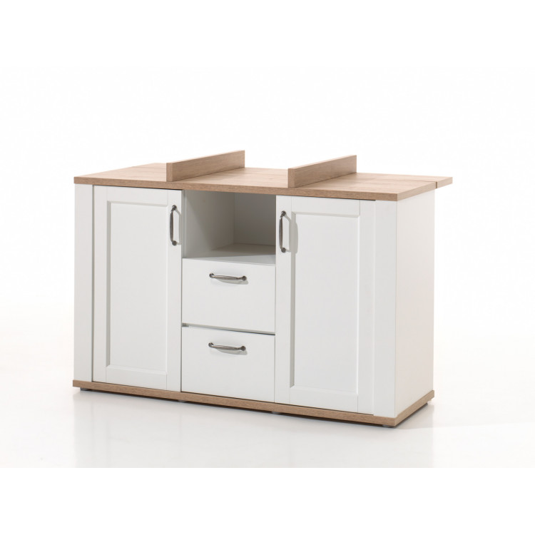 Commode à langer contemporaine chêne royal/blanc Myrtille