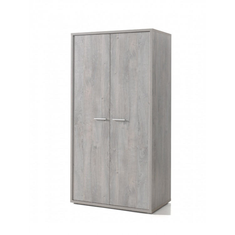 Armoire enfant contemporaine 102 cm chêne grisé Victoria