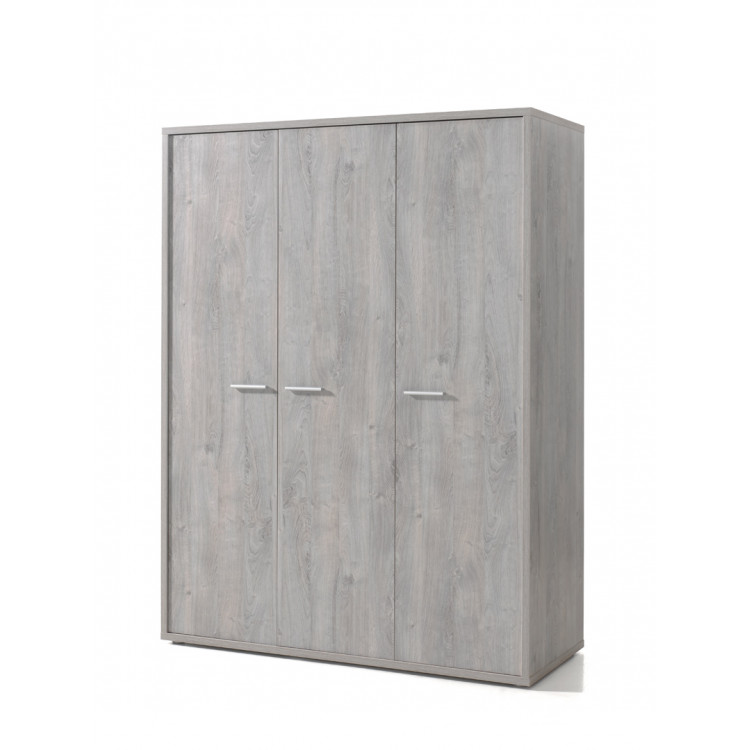 Armoire enfant contemporaine 150 cm chêne grisé Victoria