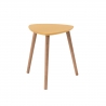 Table basse triangulaire contemporaine jaune en bois Chloe